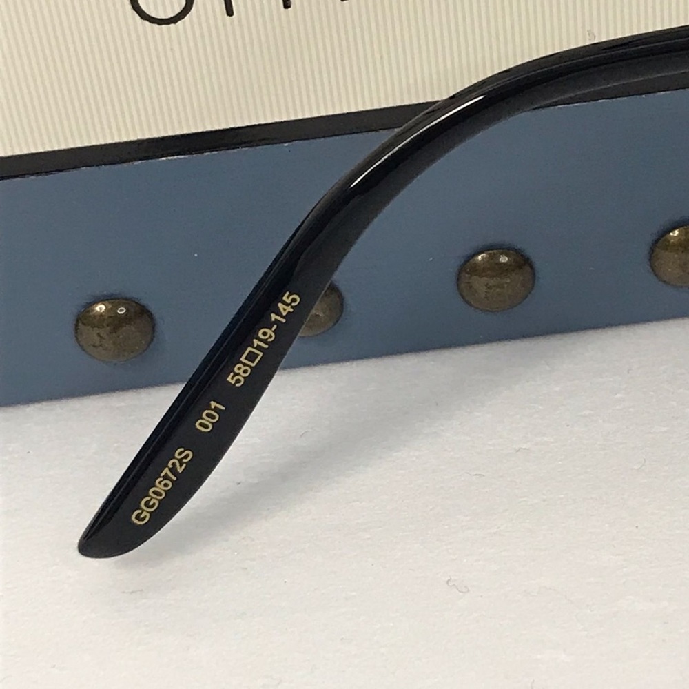 New- 💯 Authentic Gucci GG0672S Women's Aviator Sunglasses, Black/Grey - Picture 16 of 16